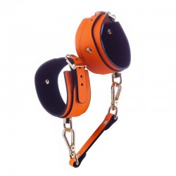 Orange Ankle cuffs Glow in the Dark Leather Ankle cuffs