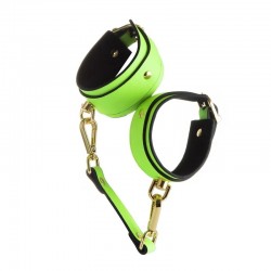   Glow in the Dark Leather Ankle cuffs   