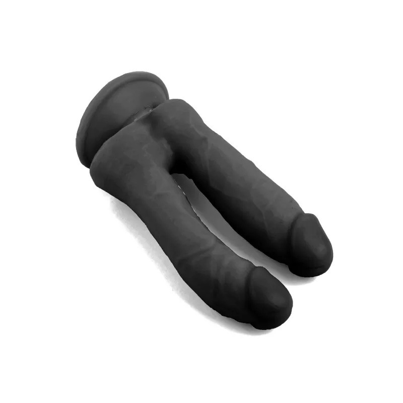Suction cup dildo Double Penetrator Black Mr. Rude 7.3. Артикул: IXI62763