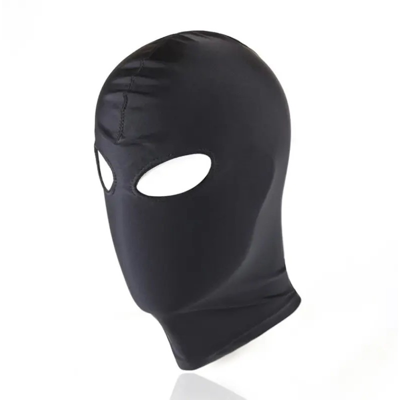 Black Mask Eye Cutouts Open Eyes Spandex Bondage Hood. Артикул: IXI62801
