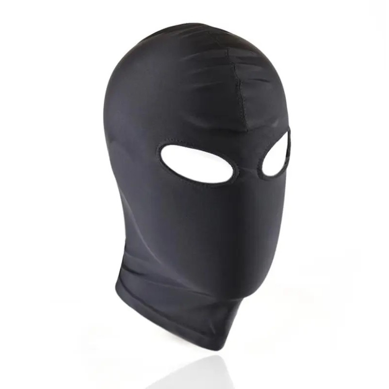 Black Mask Eye Cutouts Open Eyes Spandex Bondage Hood. Артикул: IXI62801