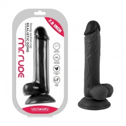 Realistic Dong Black Mr. Suction Cup Dildo Rude 7.9