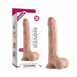 Suction Cup Dildo Sliding Skin Dual Layer Dong-Whole Testicles
