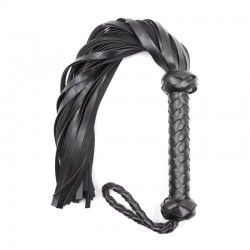 Leather Whip Black   