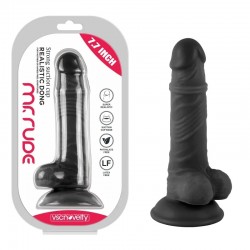 Realistic Dong Black Mr. Suction Cup Dildo Rude 7.7