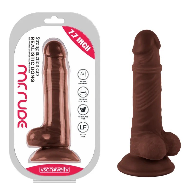 Фаллоимитатор на присоске Realistic Dong Brown Mr. Rude 7.7. Артикул: IXI62865