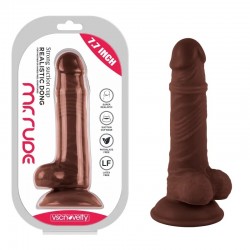 Realistic Dong Brown Mr. Suction Cup Dildo Rude 7.7