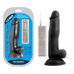 Suction cup vibrator Mr. Rude Buzzer Black 7.9