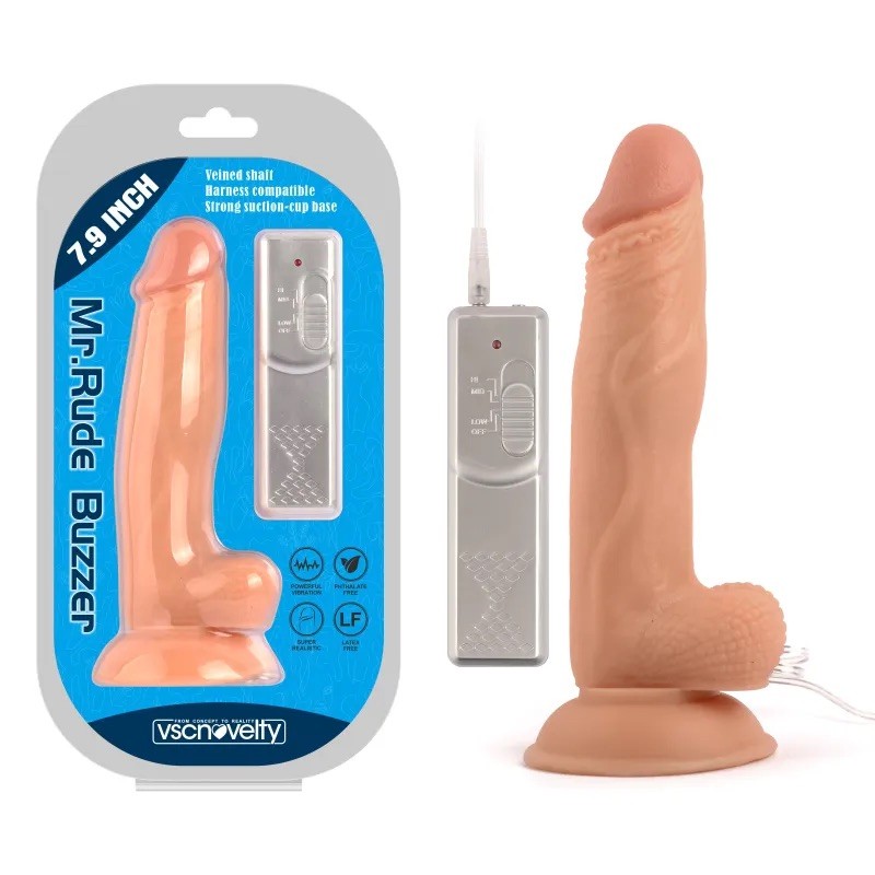 Suction cup vibrator Mr. Rude Buzzer Flesh 7.9. Артикул: IXI62869