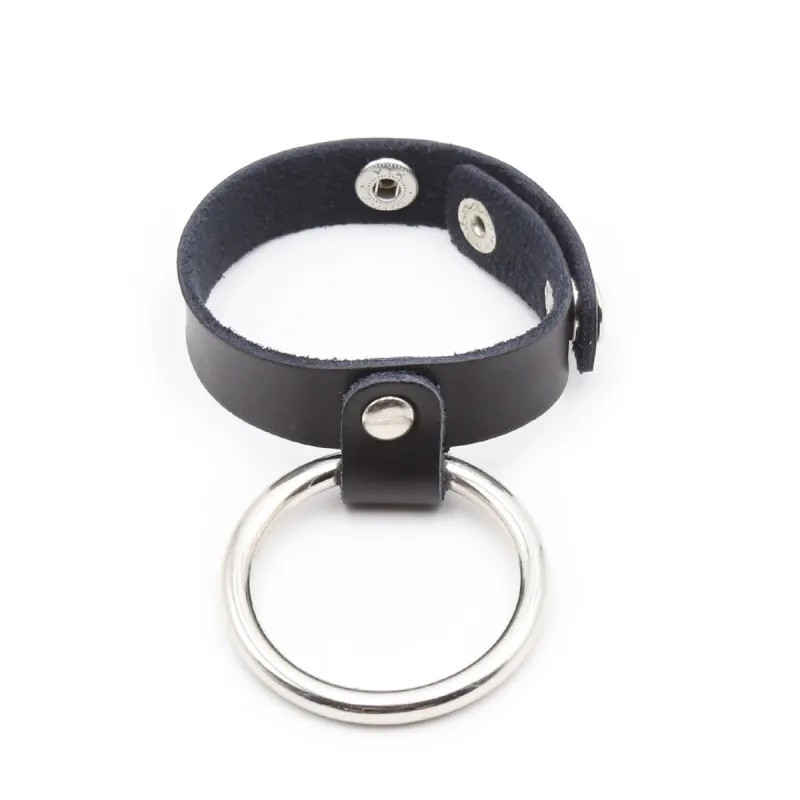 Эрекционное кольцо с ремешком Metal Cock Ring Ball Divider. Артикул: IXI62874