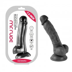 Realistic Dong Black Mr. Suction Cup Dildo Rude 7.5