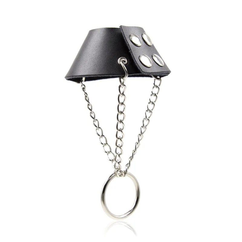 Черный фиксатор на мошонку для подвешивания грузов Cock Strap. Артикул: IXI62892