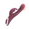 Fantastic vibrator for women Greedy Triple Stimulating Massager Burgundy