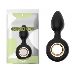 Silicone butt plug with ring Plug-in Vibe Black