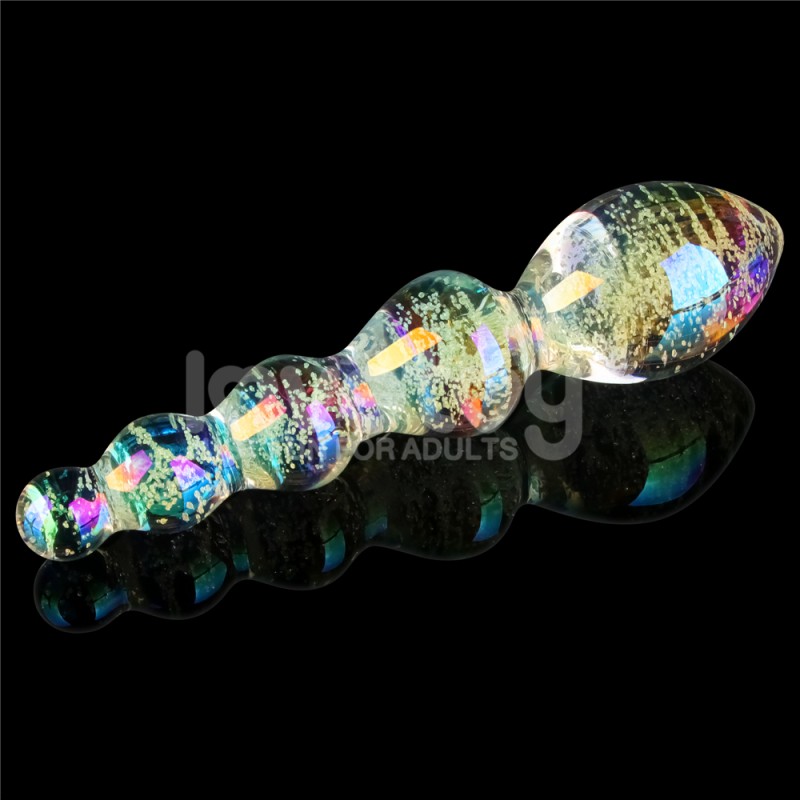 Светящийся фаллоимитатор Twilight Gleam Glass Dildo Tantalizing Orbs. Артикул: IXI62911