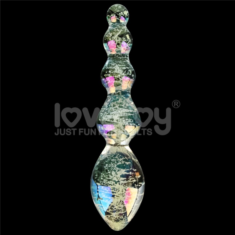 Светящийся фаллоимитатор Twilight Gleam Glass Dildo Tantalizing Orbs. Артикул: IXI62911