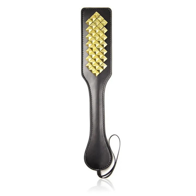Шлепалка с шипами Fetish Boutique Diamante Spanking Paddle Gold. Артикул: IXI62929