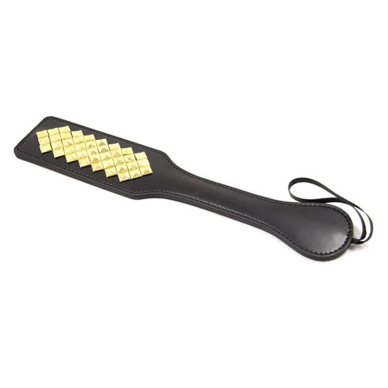 Шлепалка с шипами Fetish Boutique Diamante Spanking Paddle Gold. Артикул: IXI62929