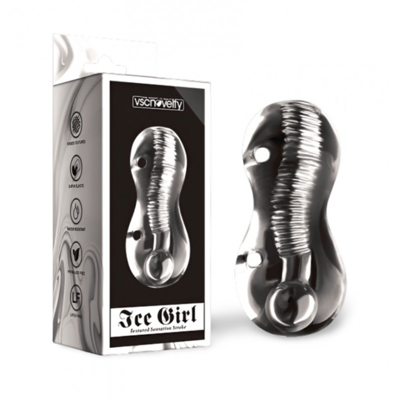 Transparent masturbator for men Ice Girl Textured Sensation Stroker. Артикул: IXI62930