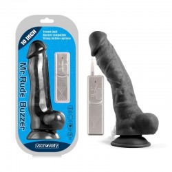 Suction cup dildo Mr. Rude Buzzer Black 10.0