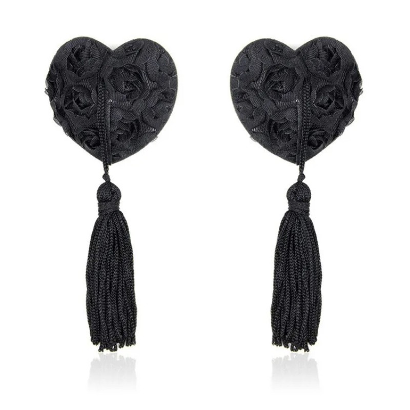 Стикини на соски в форме сердца Nipple Pasties Black. Артикул: IXI62935