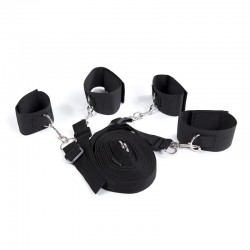 Set of bondages for attaching to the bed Bondage Belt Black