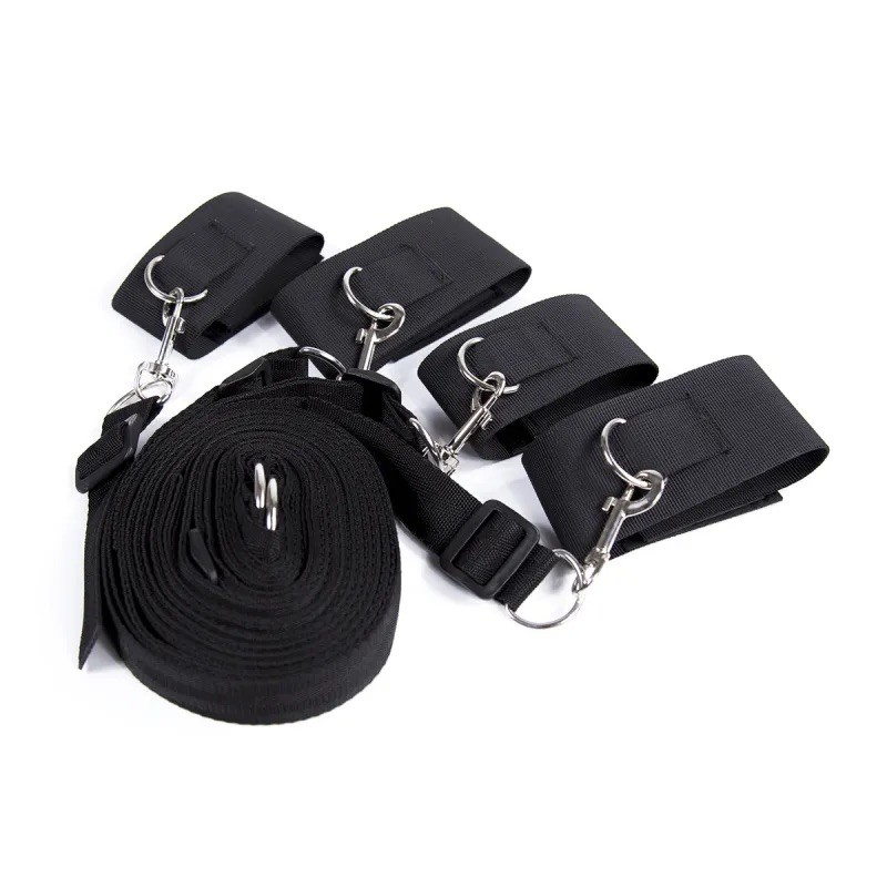 Set of bondages for attaching to the bed Bondage Belt Black. Артикул: IXI62948