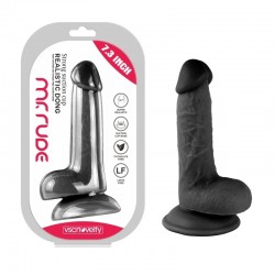 Realistic Dong Black Mr. Suction Cup Dildo Rude 7.3