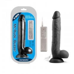 Suction cup vibrator Buzzer Black Mr. Rude 11.0