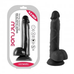 Suction cup dildo Mr. Rude Realistic Dong Black 8.3