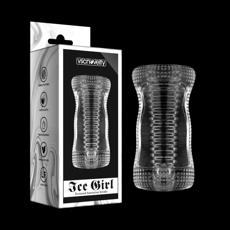 Transparent masturbator for men Ice Girl Textured Sensation Stroker. Артикул: IXI62987