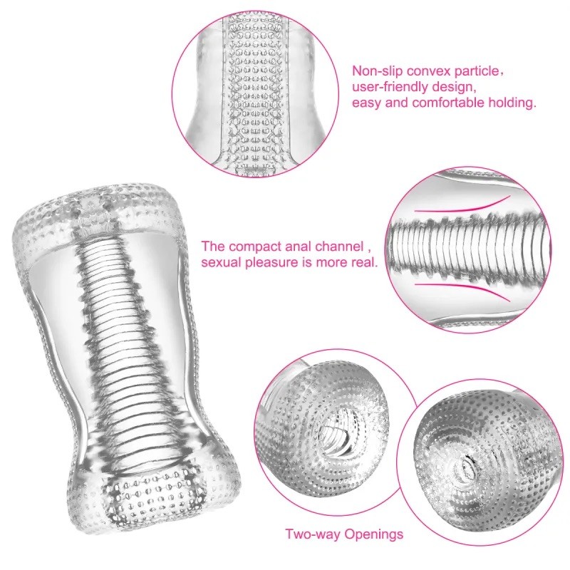 Transparent masturbator for men Ice Girl Textured Sensation Stroker. Артикул: IXI62987