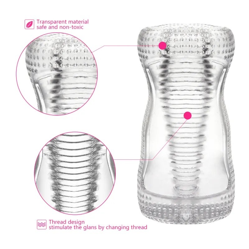 Transparent masturbator for men Ice Girl Textured Sensation Stroker. Артикул: IXI62987