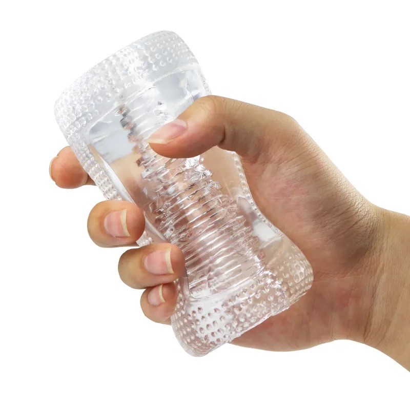 Transparent masturbator for men Ice Girl Textured Sensation Stroker. Артикул: IXI62987
