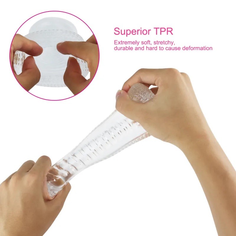 Transparent masturbator for men Ice Girl Textured Sensation Stroker. Артикул: IXI62987