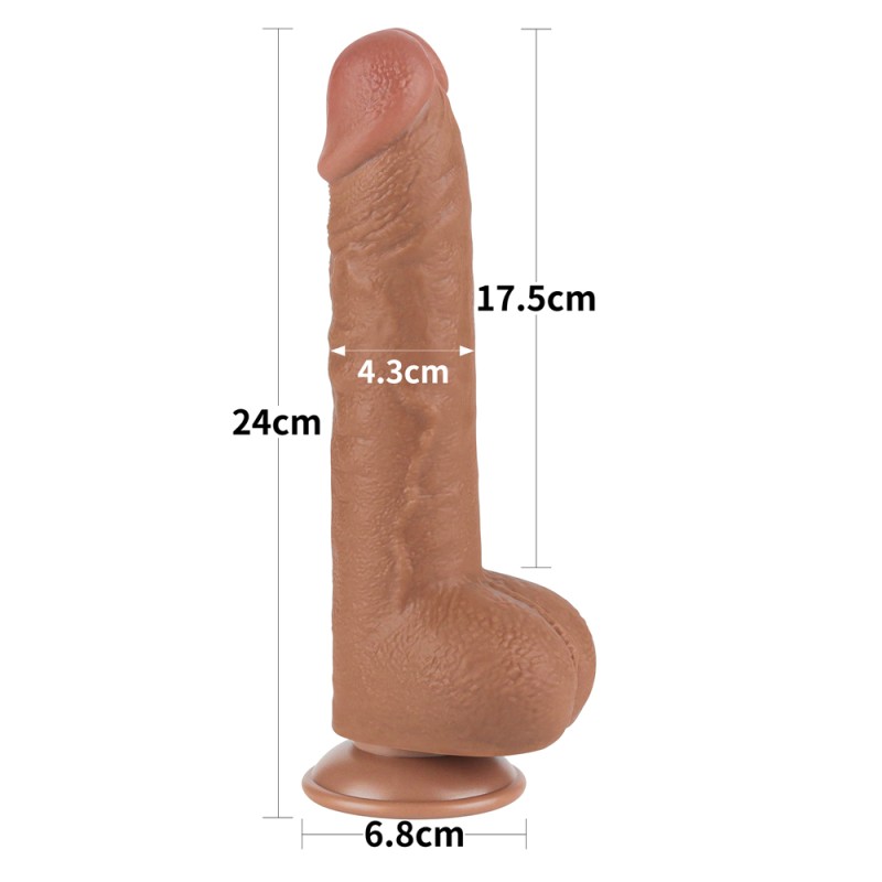 Фаллоимитатор на присоске Sliding Skin Dual Layer Dong Brown 9.5. Артикул: IXI63007