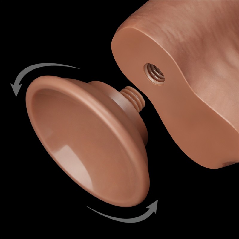 Фаллоимитатор на присоске Sliding Skin Dual Layer Dong Brown 8.0. Артикул: IXI63008