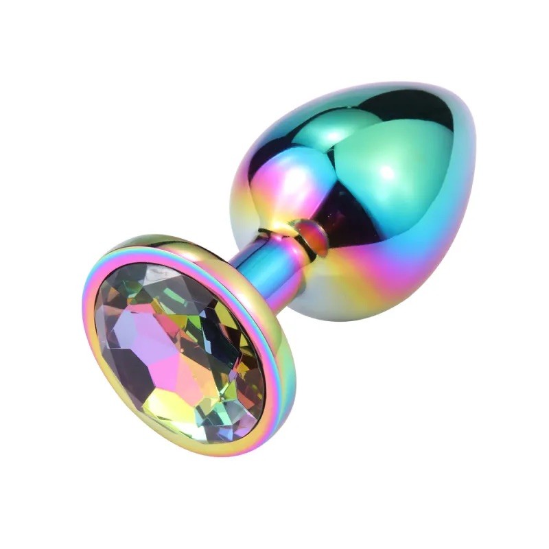Анальная пробка Jewelled Secret Butt Plug Rainbow Large. Артикул: IXI63041