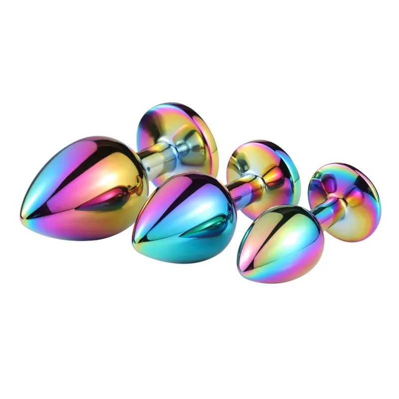 Анальная пробка Jewelled Secret Butt Plug Rainbow Large. Артикул: IXI63041