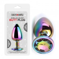   Jewelled Secret Butt Plug Rainbow Medium