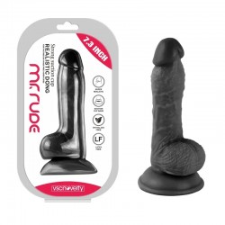Realistic Dong Black Mr. Suction Cup Dildo Rude 7.3