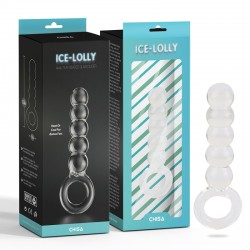 Glass dildo Anal Play Beaded Glass Slider Ice Lolly 6.5