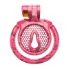    3D Mini Chastity Cage ZX-1Z Flat Ring Arc-shaped ring Red