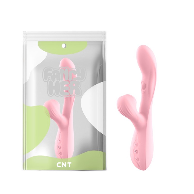 Вибратор с клиторальной стимуляцией Triple Fantasy Vibe Pink. Артикул: IXI63062