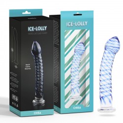 Glass dildo Twisted Love Glass Pleaser Ice Lolly 7.1