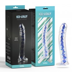 Glass dildo Anal Swirl Glass Dildo Ice Lolly 6.7