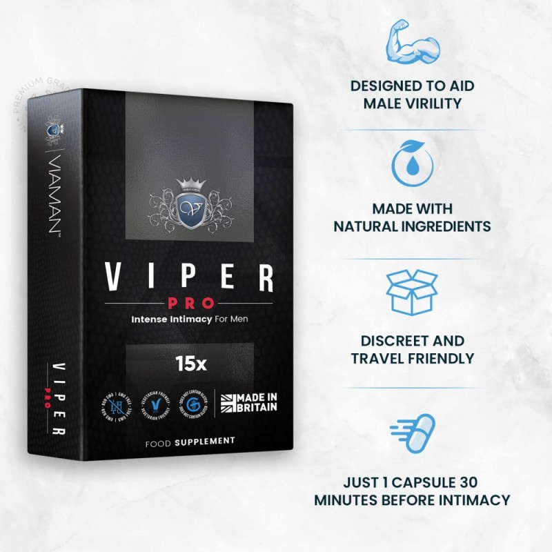 Препарат для мужской силы Viaman Viper Pro, 15шт. Артикул: IXI63106
