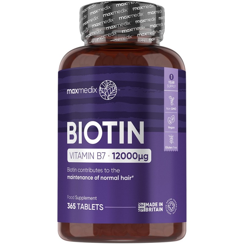Таблетки для прочности волос Natural Hair Thinning Supplement Maxmedix Biotin. Артикул: IXI63109