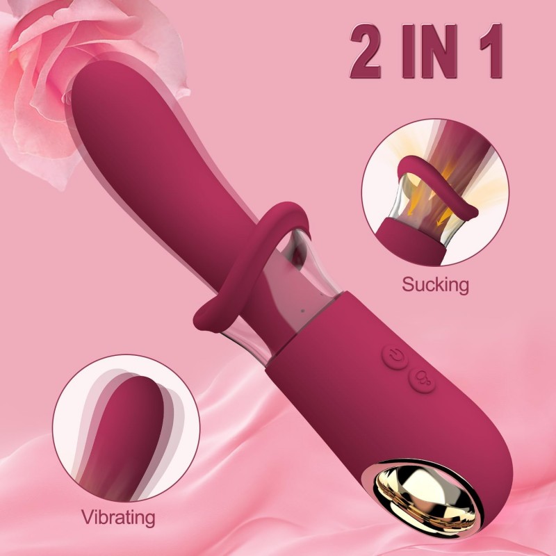 Вакуумный вибратор Air Dual Orgasm Vibe Red. Артикул: IXI63115