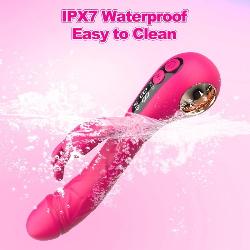 Вибратор с LCD дисплеем Gina Bunny Vibe Rose. Артикул: IXI63118